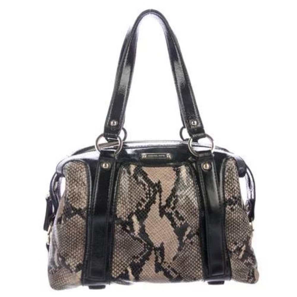 MICHAEL KORS Snake Embossed Patent Leather Tote